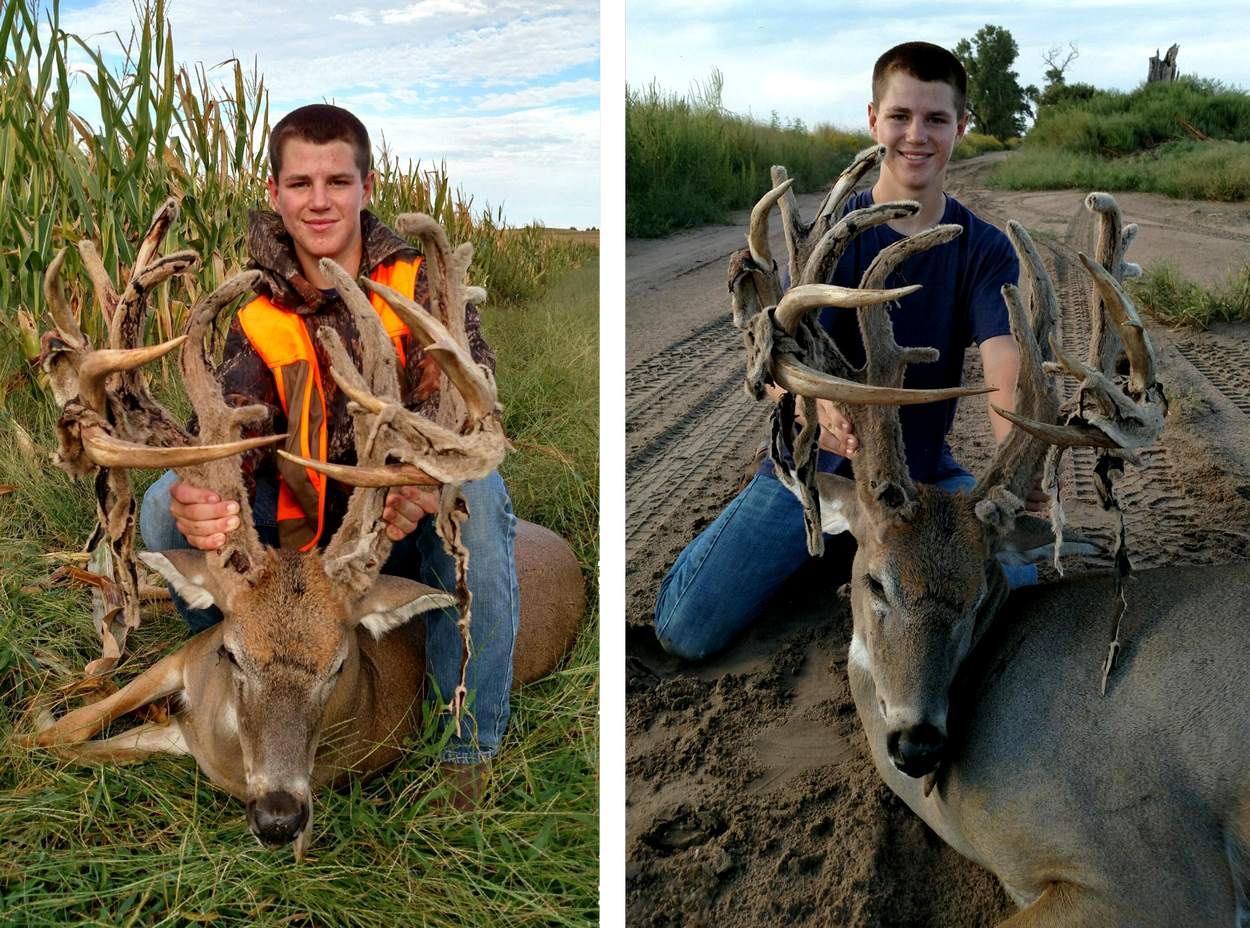 Clayton Brummer with Big Nontypical Buck