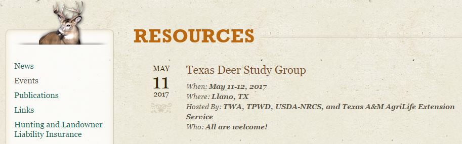 Texas Deer Study Group Annual Meeting